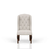 Upholstered Wing Host Chair - Light Gray - Furniture Home Direct