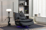 270 Swivel Glider Recliner Chair, Power Recliner Rocking Chair, USB Port Charge For Nursery Chair With Atmosphere Lamp For Living Room Bedroom Apartment - Furniture Home Direct