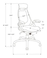 Office Chair, Adjustable Height, Swivel, Ergonomic, Armrests, Contemporary & Modern - Furniture Home Direct