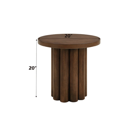 Loanna - Wooden Color End Table - Brown - Furniture Home Direct
