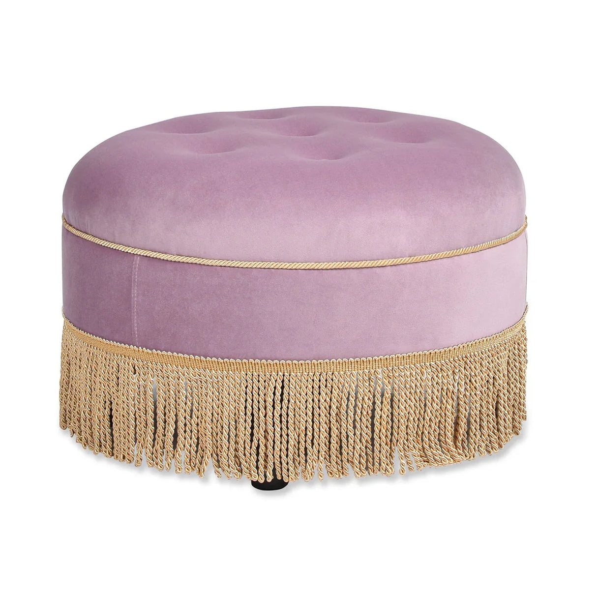 Yolanda - Round Upholstered Accent Ottoman - Furniture Home Direct