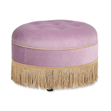 Yolanda - Round Upholstered Accent Ottoman - Furniture Home Direct