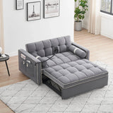 Modern Convertible Sleeper Sofa Couch With Pull Out Bed With Pillows & Side Pockets For Small Space, Living Room - Furniture Home Direct