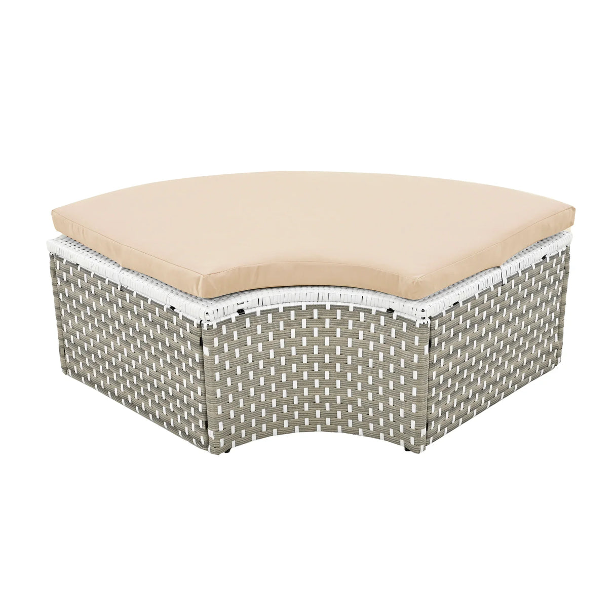 Outdoor Daybed With Canopy Weatherproof Rattan Beige - Furniture Home Direct