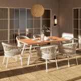 Maiden - 6 Seater Patio Dining Table - Natural Teak - Furniture Home Direct