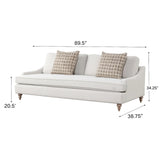 Sofa Single Reverable Cushion With 2 Pillows - Off White - Furniture Home Direct