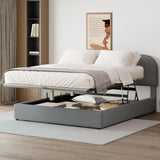 Upholstered Platform Bed With Hydraulic Storage System - Furniture Home Direct