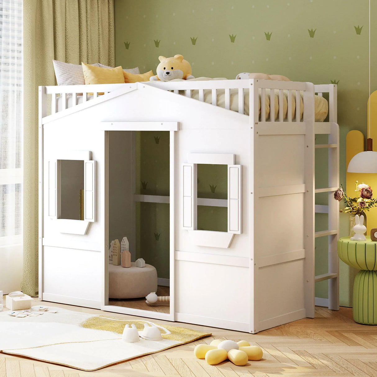 House Loft Bed With Ladder - Furniture Home Direct