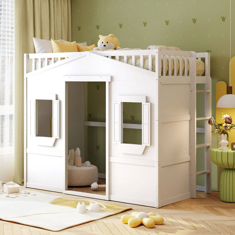 House Loft Bed With Ladder - Furniture Home Direct