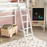High Loft Bed With Inclined Ladder, Guardrails - Furniture Home Direct
