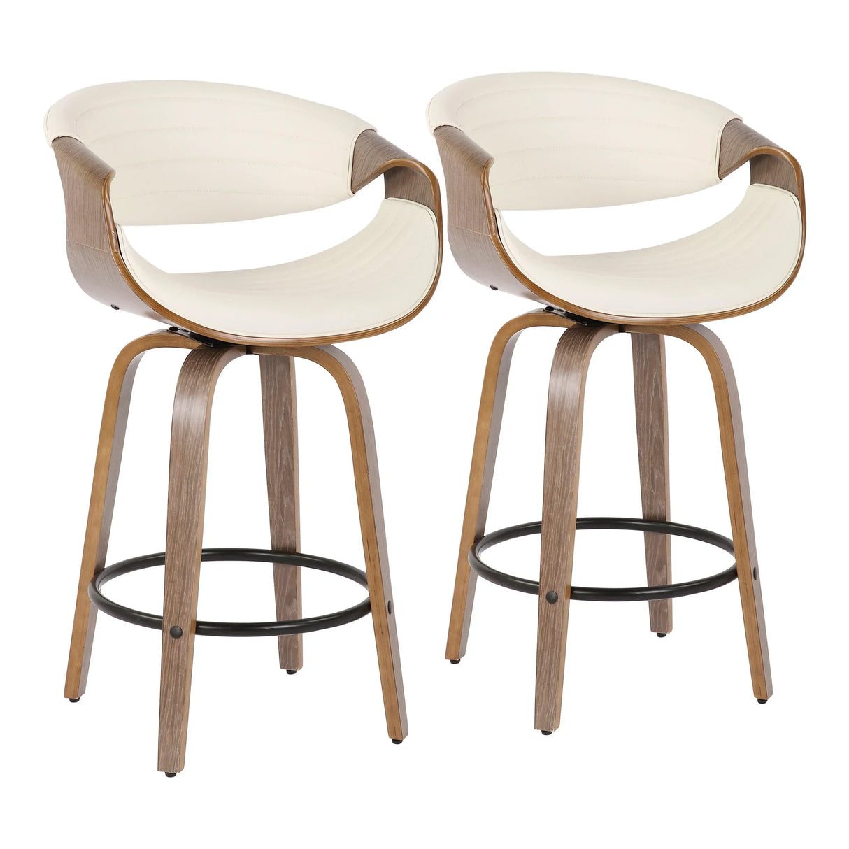 Symphony - Mid Century Modern Counter Stool (Set of 2) - Furniture Home Direct