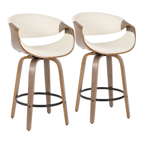 Symphony - Mid Century Modern Counter Stool (Set of 2) - Furniture Home Direct