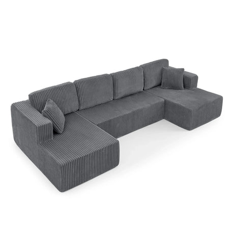 Modern Minimalist U - Shape Modular Sectional Sofa - Furniture Home Direct