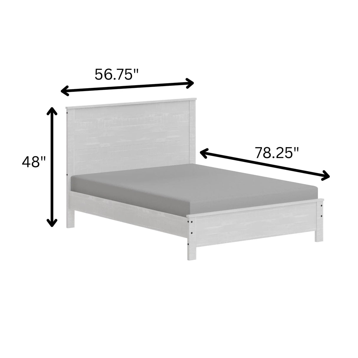 Albany - Bed Frame With Headboard, Heavy Duty Modern Rustic Design - Furniture Home Direct