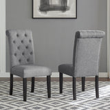 Dining Set Wood Table With Hairpin Legs Six Chairs Gray - Furniture Home Direct