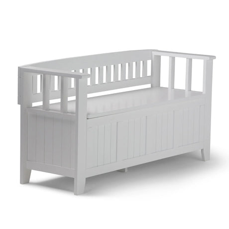 Acadian - Entryway Storage Bench, Handcrafted - Furniture Home Direct