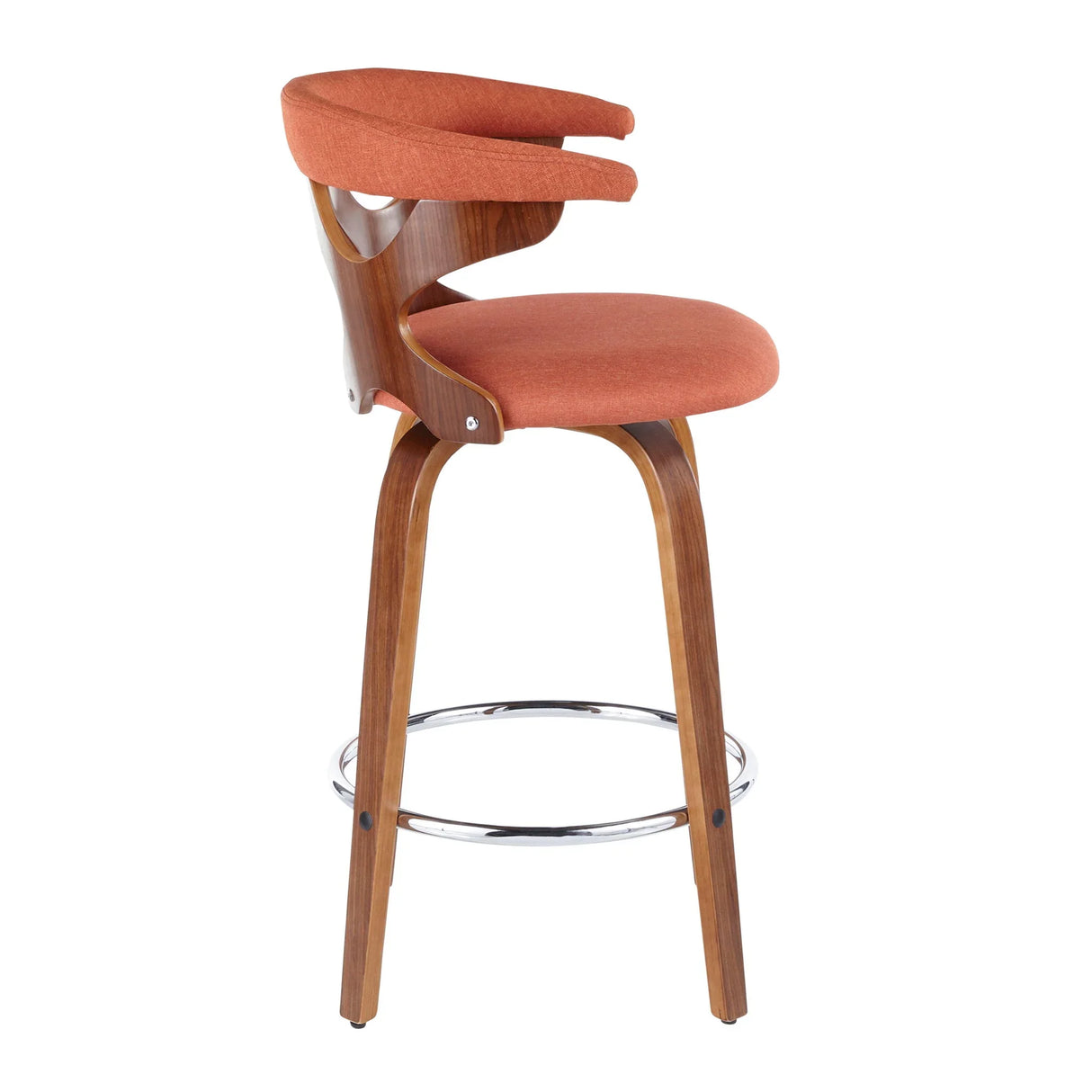 Gardenia - Mid Century Modern Fixed Height Counter Stool With Swivel (Set of 2) - Furniture Home Direct