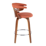 Gardenia - Mid Century Modern Fixed Height Counter Stool With Swivel (Set of 2) - Furniture Home Direct