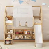 Loft Bed With House Shaped Frame And Tent - Furniture Home Direct