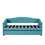 Upholstered Daybed Sofa Bed With Trundle Bed And Wood Slat - Furniture Home Direct