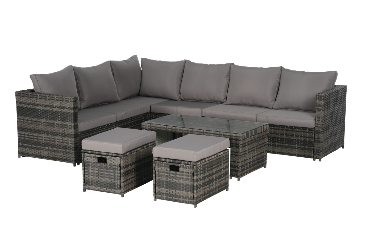 Outdoor Sectional Set - Gray - Furniture Home Direct