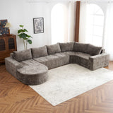 U-Shaped Oversized Modular Cloud Sectional Sofa With Deep Seat For Living Room - Furniture Home Direct