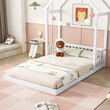 House-Shaped Roof Headboard Floor Bed, (Without Slats) - Furniture Home Direct