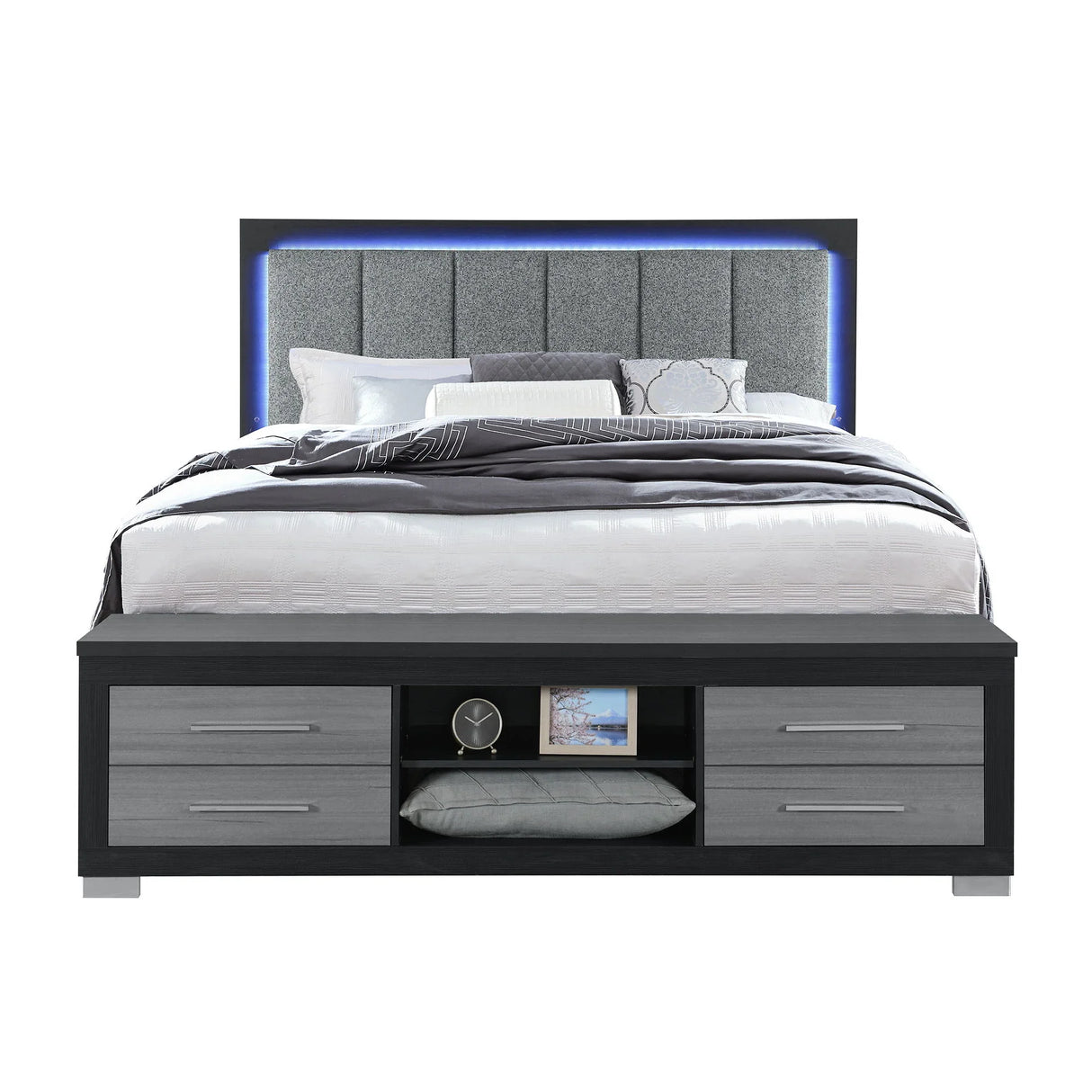 Emilia - Bed With Storage And LED Lighting - Furniture Home Direct