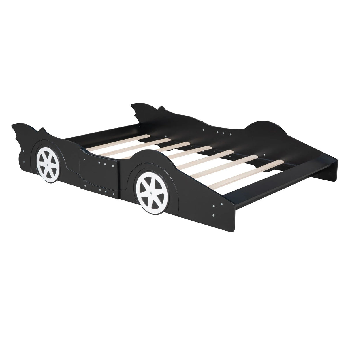 Race Car Shaped Platform Bed & Wheels - Furniture Home Direct