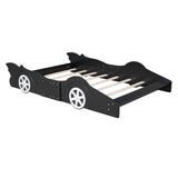 Race Car Shaped Platform Bed & Wheels - Furniture Home Direct