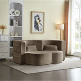 Floor Convertible Sleeper Sofa Bed With 2 Pillows - Furniture Home Direct