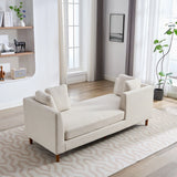 Wide Modern Double Sided Upholstered Chaise Lounge - Furniture Home Direct