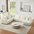 Sectional Sofa U Shaped Oversized With Chaise Beige - Furniture Home Direct