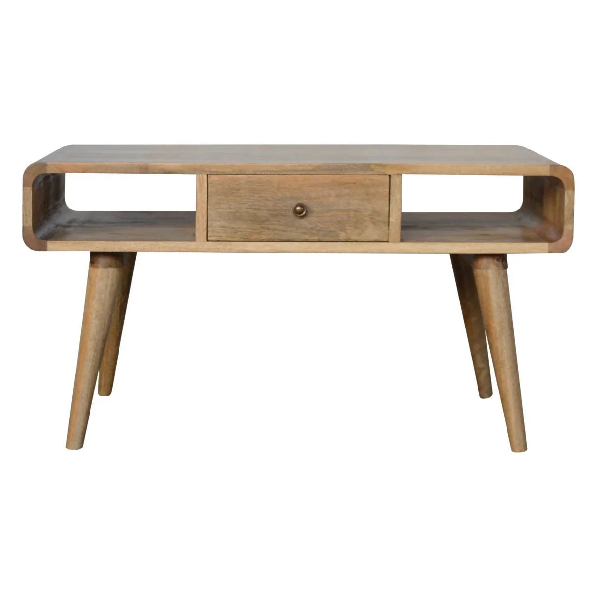 Curved Coffee Table - Oak - Furniture Home Direct
