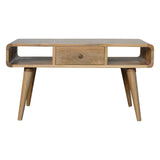 Curved Coffee Table - Oak - Furniture Home Direct