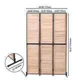 Rustic 3 Panel Room Dividers And Folding Privacy Screen - Furniture Home Direct