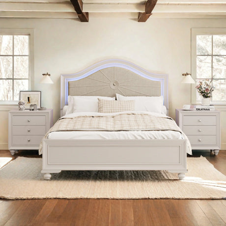 3 Piece Queen Bedroom Set(Queen Bed and 2 Nightstands) - Furniture Home Direct