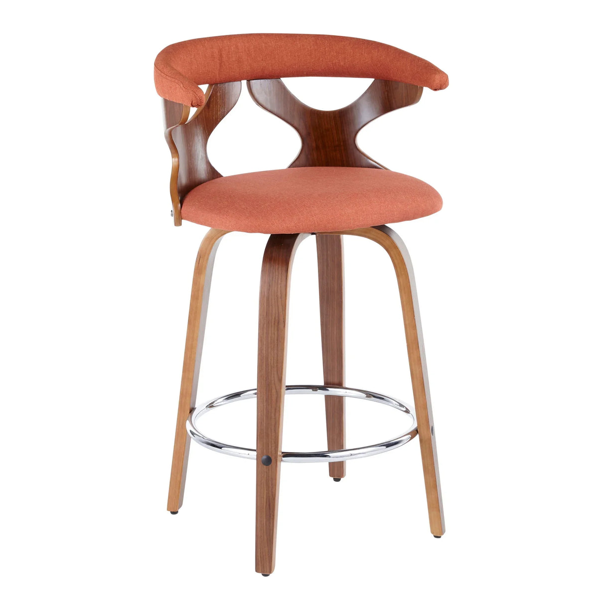 Gardenia - Mid Century Modern Fixed Height Counter Stool With Swivel (Set of 2) - Furniture Home Direct