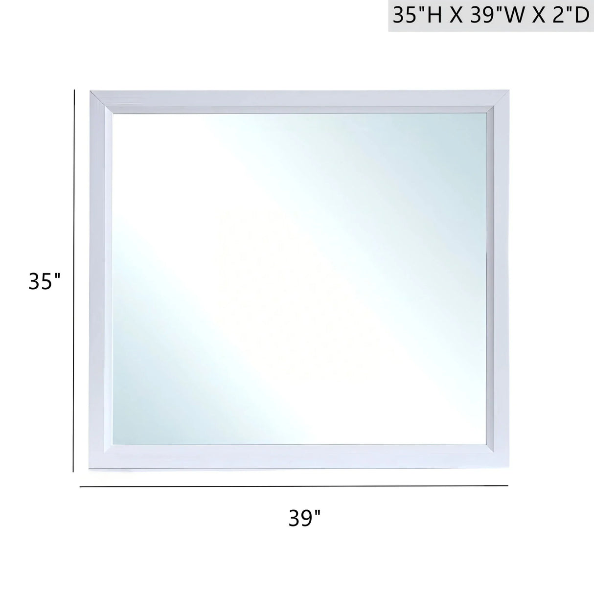 Glasgow - Mirror With Minimalist Design And Low Distortion Glass - Furniture Home Direct
