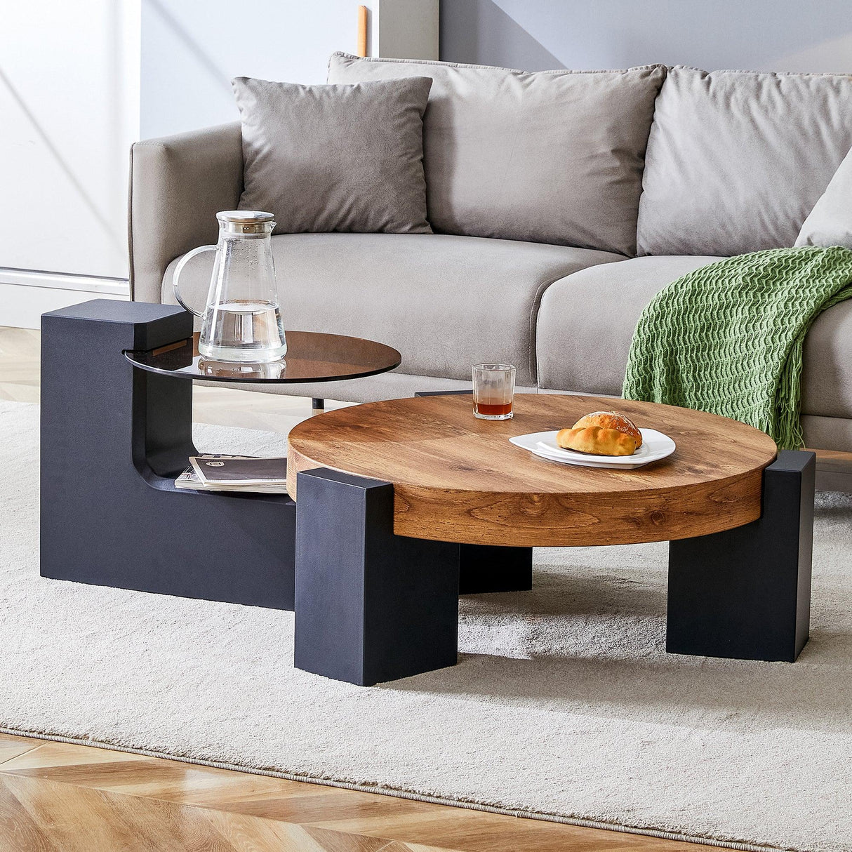 Detachable Double-Decker Coffee Table - Furniture Home Direct