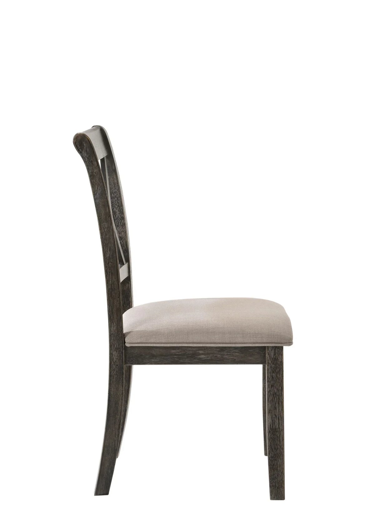Claudia II - Weathered Side Chair (Set of 2) - Beige / Gray - Furniture Home Direct