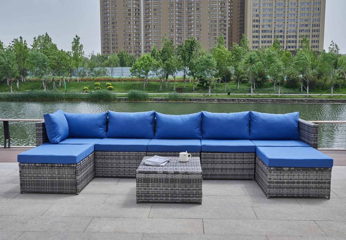 Patio Sofa With Cushions - Furniture Home Direct