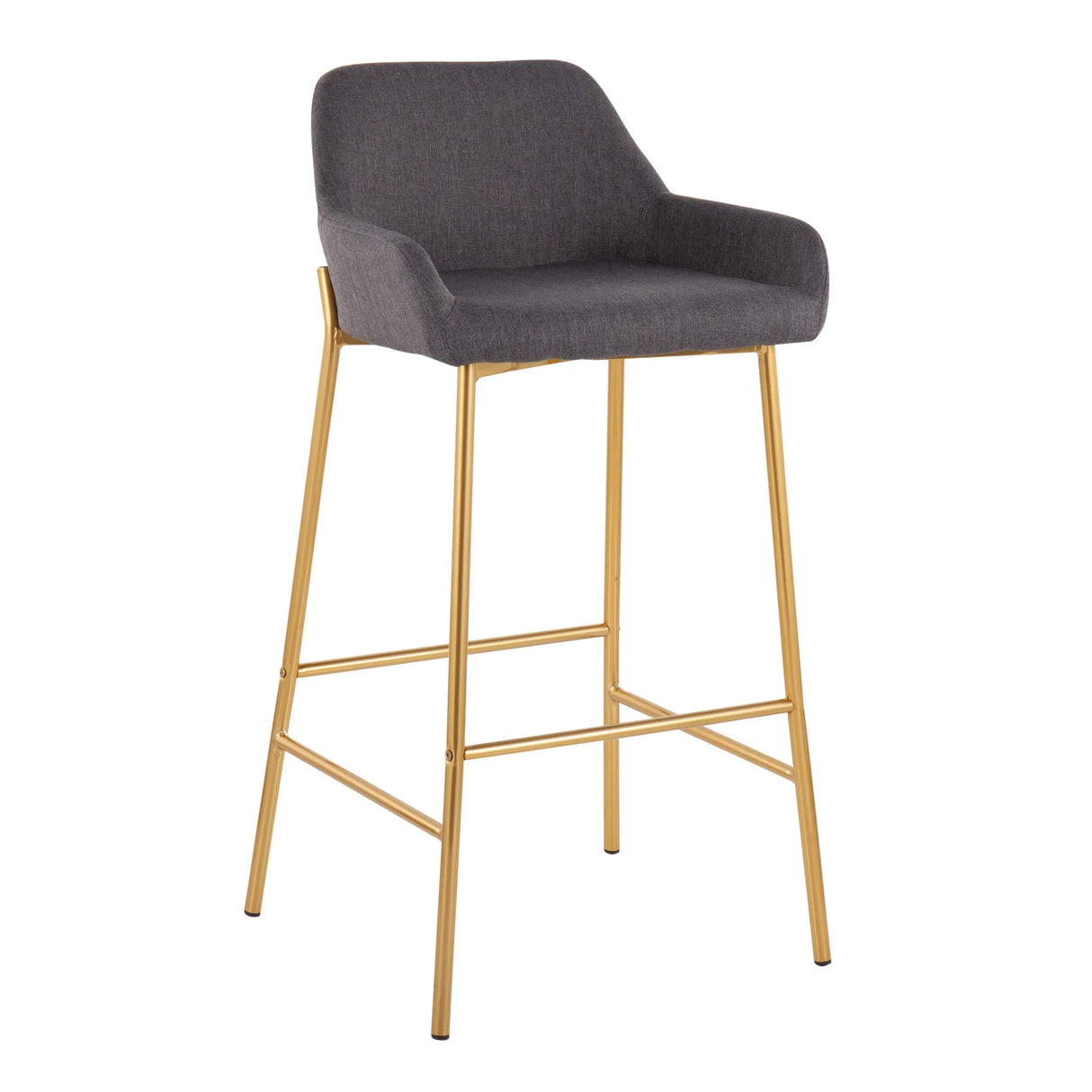 Daniella - Contemporary / Glam Fixed Height Bar Stool (Set of 2) - Furniture Home Direct
