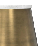 Benning - Side Table - Antique Brass / White - Furniture Home Direct