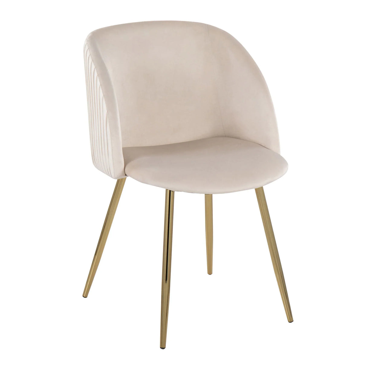 Fran - Pleated Waves Contemporary Chair (Set of 2) - Furniture Home Direct
