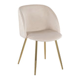 Fran - Pleated Waves Contemporary Chair (Set of 2) - Furniture Home Direct
