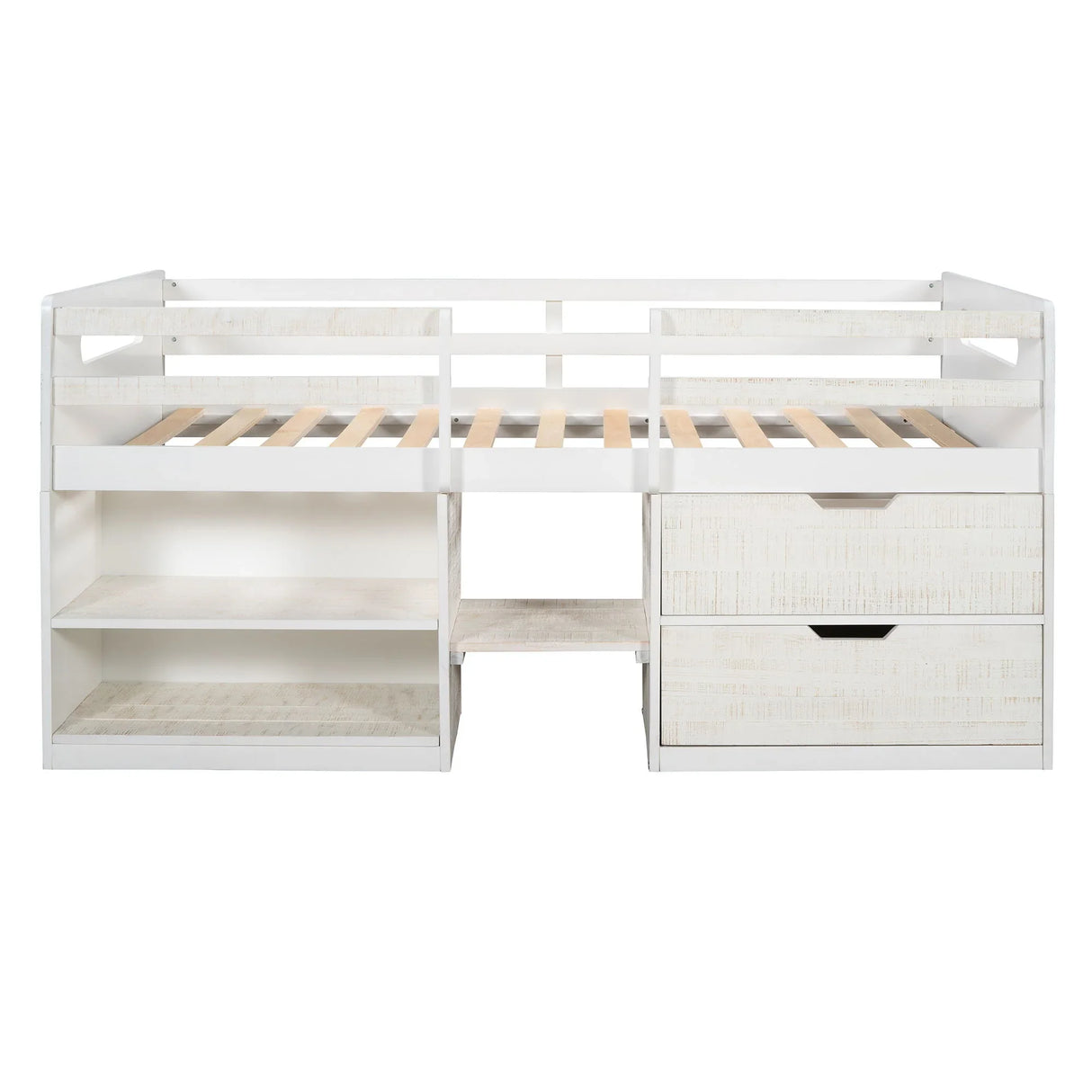 Loft Bed With Two Shelves And Two Drawers - Furniture Home Direct