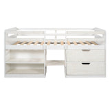 Loft Bed With Two Shelves And Two Drawers - Furniture Home Direct