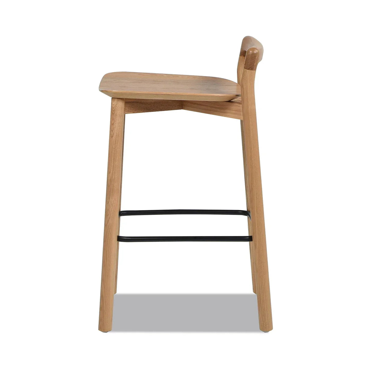 Sven - Modern Minimalist Low Back Counter Stool - Natural Blonde Ash - Furniture Home Direct