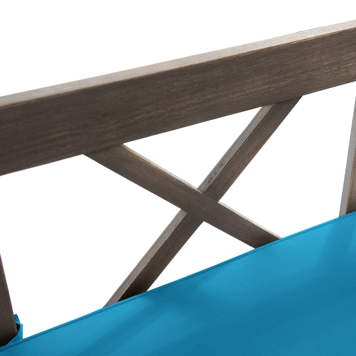 Outdoor Sofa With Wood Frame - Blue - Furniture Home Direct